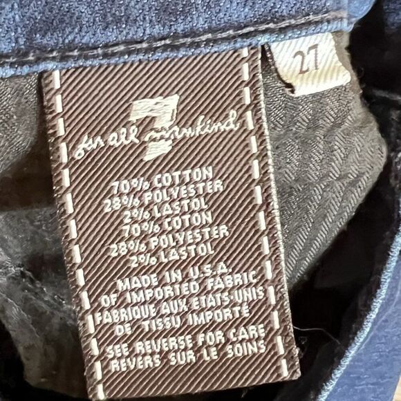 7 For All Mankind Gwenevere Blue Low Rise Skinny Jeans - Picture 6 of 6